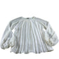 River Island UK6 Women's Pleated Blouse Long Sleeve Cream Polyester Top