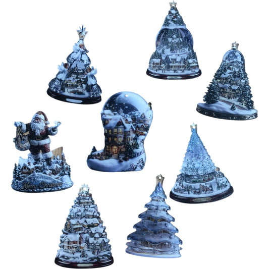 Acrylic Vintage Look Christmas Tree Decorations 8 Pieces