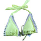 River Island Women's UK6 Yellow Triangle Bikini Top With Decorative Trim