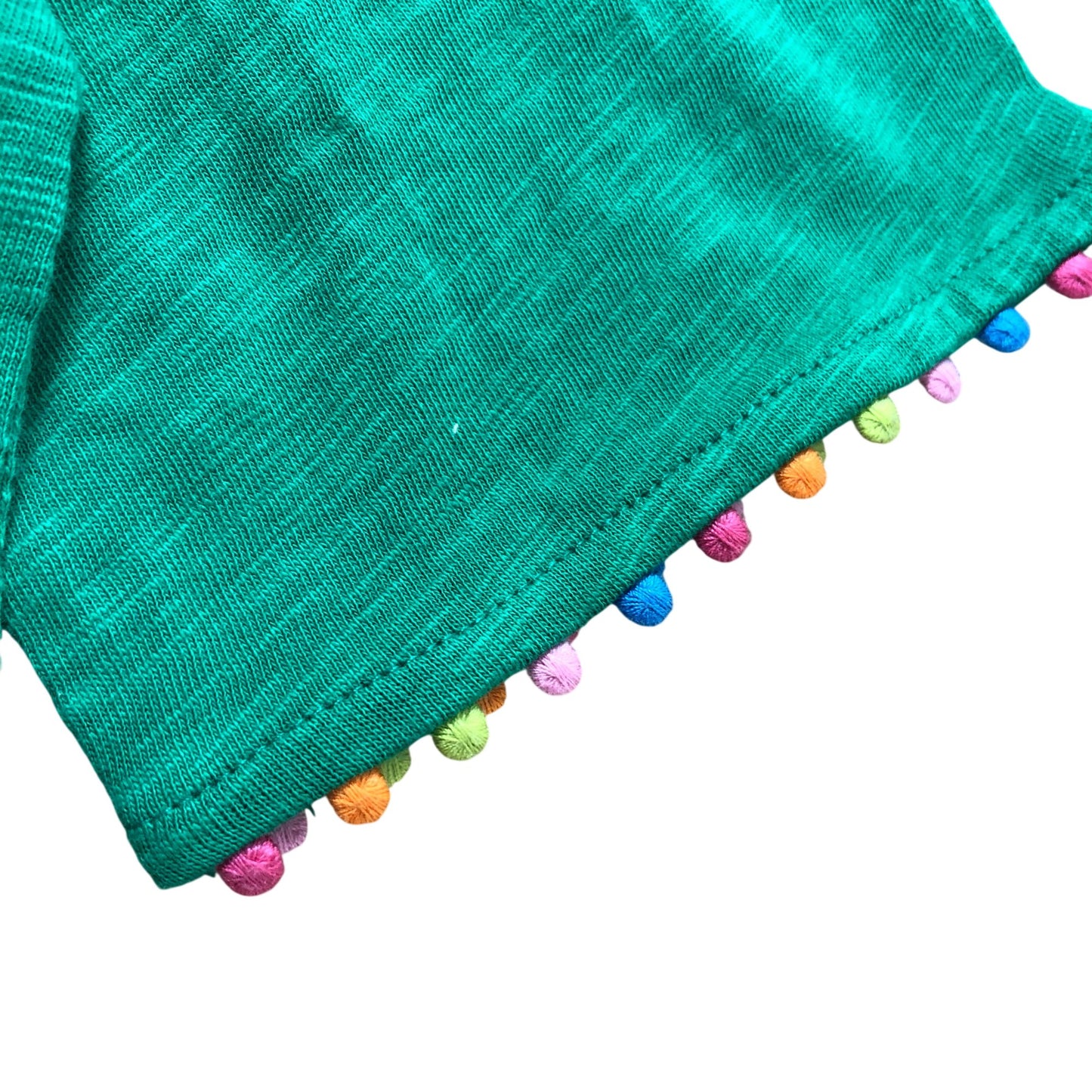 Boden Green Pom Pom Jersey Dress - Size 4