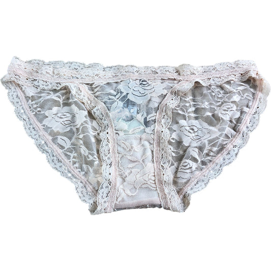 River Island Lace Knickers UK Size S Women's Blush Floral Lingerie Briefs