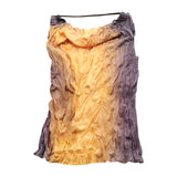 River Island Women's Orange and Brown Ombre Crinkle Top UK XS