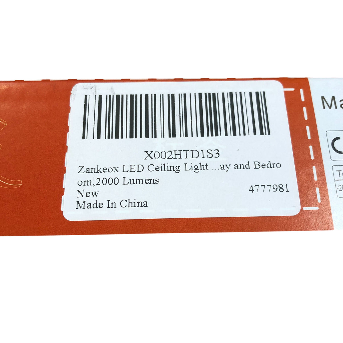 Zankeox LED Ceiling Light 2000 Lumens Indoor Lighting Fixture 6500K Silver