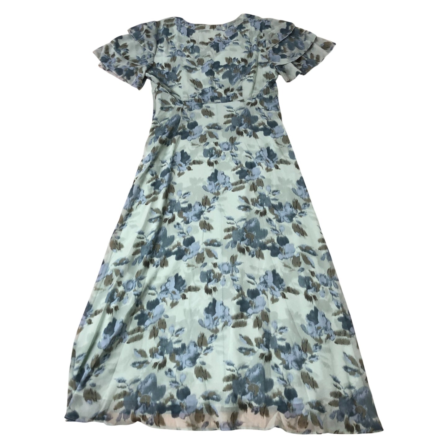 Crew Clothing Henley Royal Regatta Floral Dress Size 6 Short Sleeve Soft Green