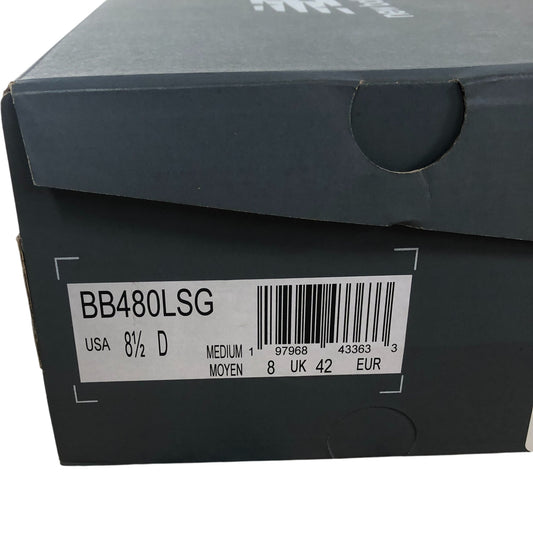 New Balance BB480LSG Men's Trainers Size 8 UK Grey Suede Low Top Sneakers