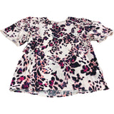 Love And Roses UK14 Women's Pink Animal Print Blouse Short Sleeve Soft Fabric