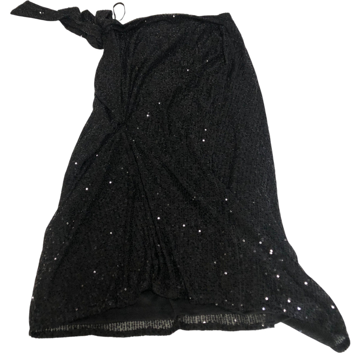 Lovedrobe Black Sequin Wrap Skirt Women's Sparkly Party Wear UK12