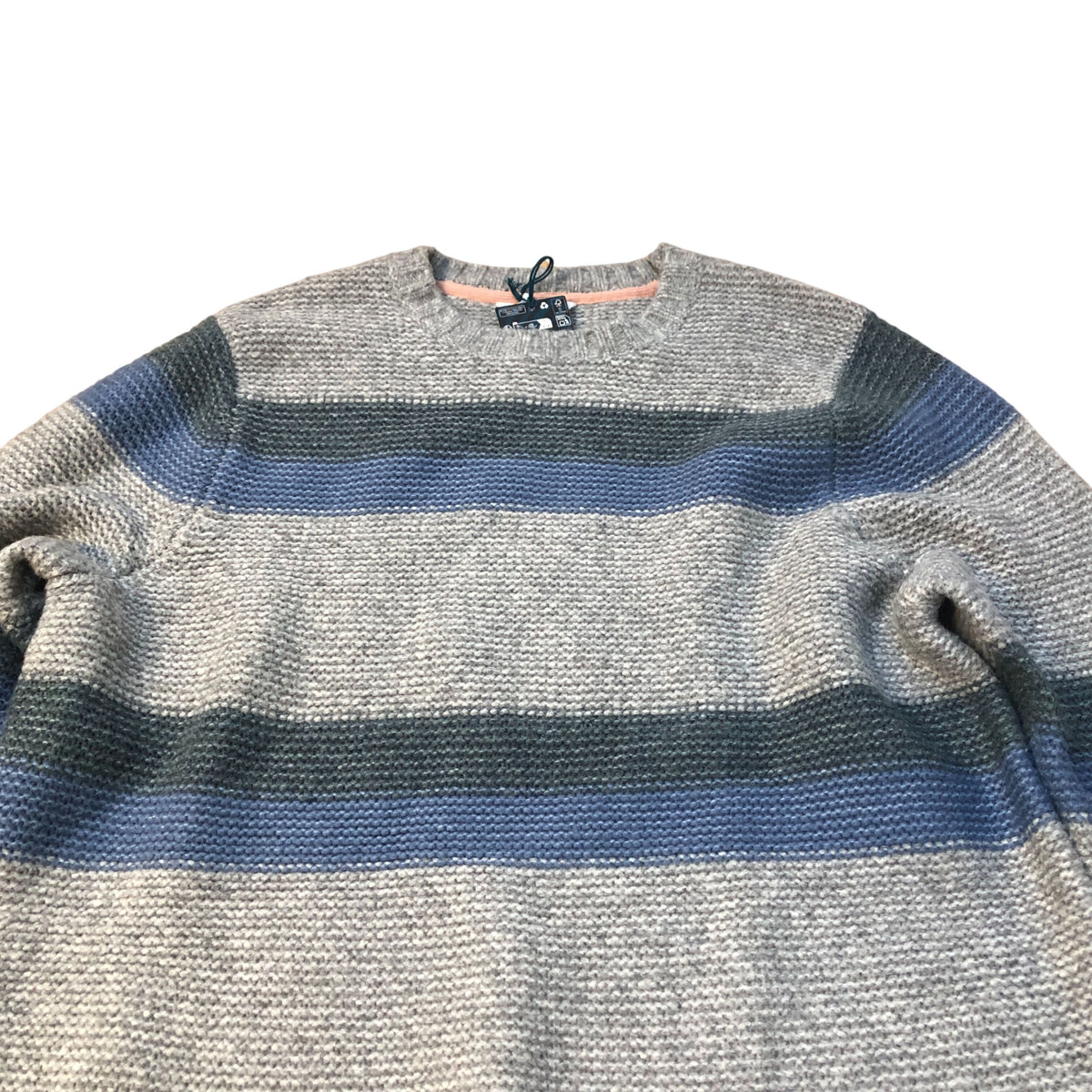 Striped Knit Sweater Unisex Warm Lightweight Multi Colour XXL