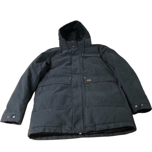 Branded black Hooded Parka Size Large