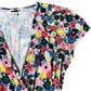Floral Wrap Dress UK12 Women's Short Sleeve Maxi Viscose Eco-Friendly