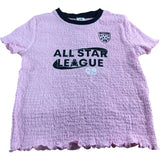 River Island All Star League Pink T-Shirt UK11-12 Years Girls Casual Top