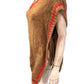 River Island One Size Women's Brown Red Striped Knit Poncho Sweater Top
