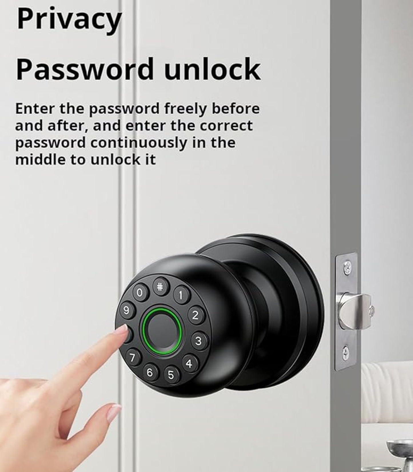 Xenocam Fingerprint Door Knob, Electric Door Lock, Smart Door Lock