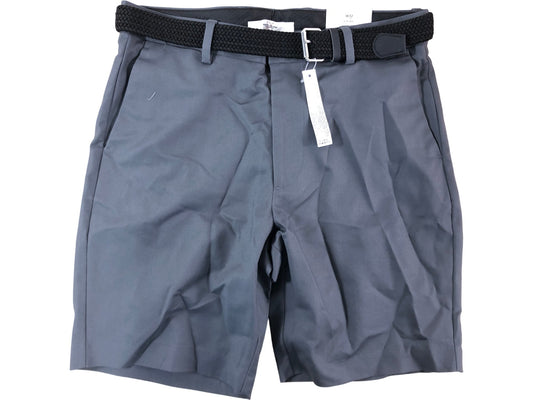 Men's Grey Casual Shorts With Belt Size Regular Comfortable Lightweight