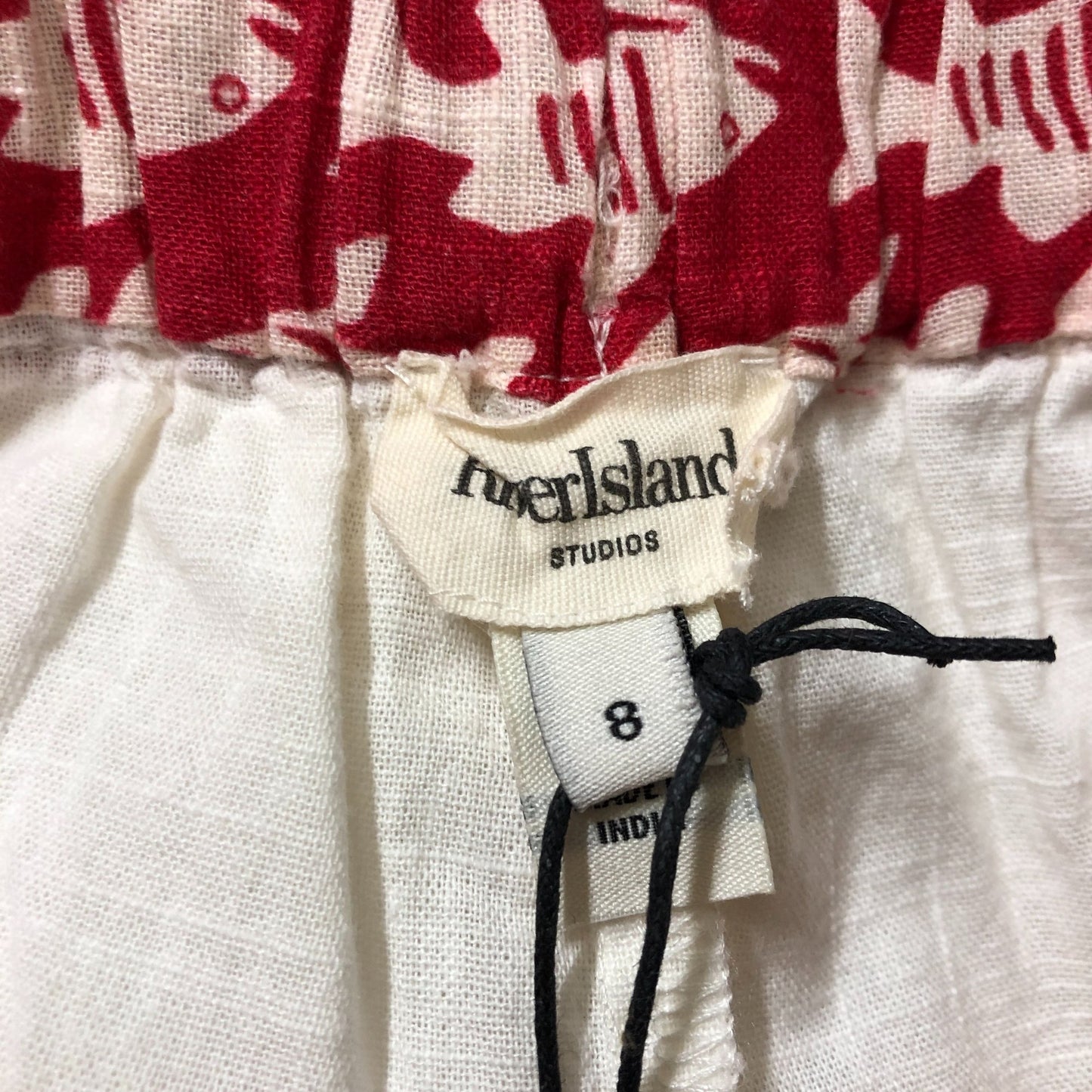 River Island Studios Floral Print Shorts Women's Casual Red White 8