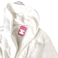 White Soft Cotton Hooded Long Sleeve Night Robe Size S