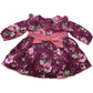 Floral Dress 12-18 Months Baby Girl Long Sleeve Pink Bow Detail