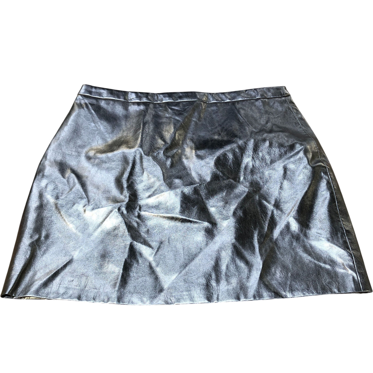 Metallic Skirt UK16 Women's Shiny Short A-Line Party Wear