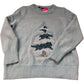 Sequin Christmas Tree Sweater Size 16 Women's Festive Blue Knit
