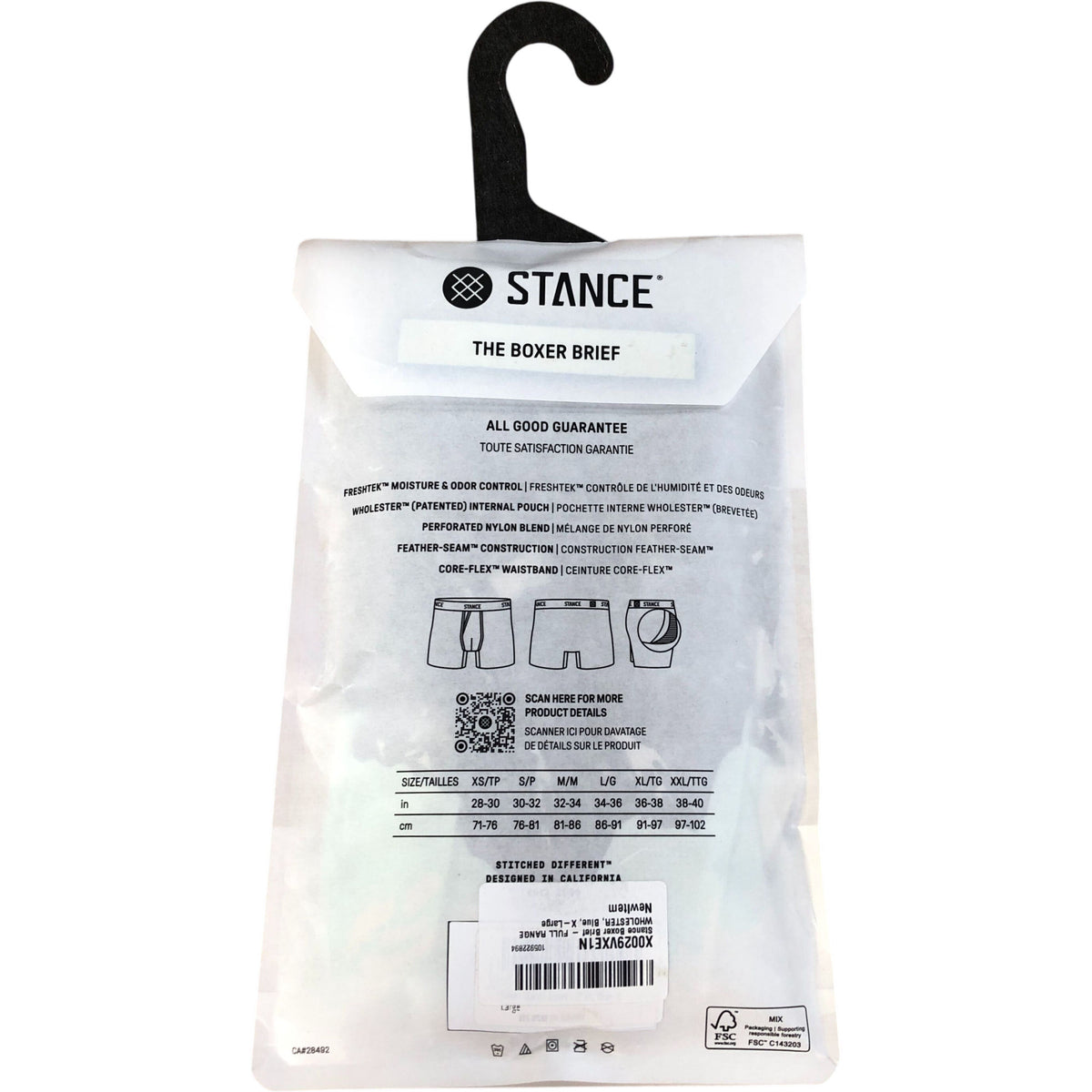 Stance The Boxer Brief Moisture Wicking Underwear FreshTek Stretch XL