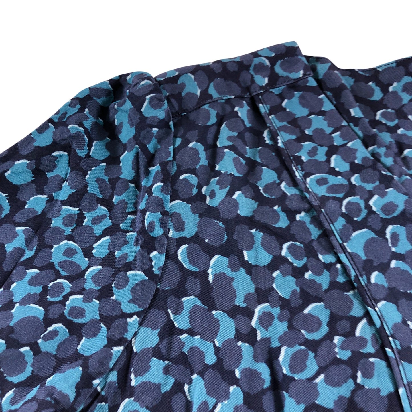 Crew Clothing Company Women's Blouse Size 14 Blue Animal Print Top