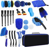 31 Piece Car Washing Tool Set Complete Cleaning Kit Blue Accessories
