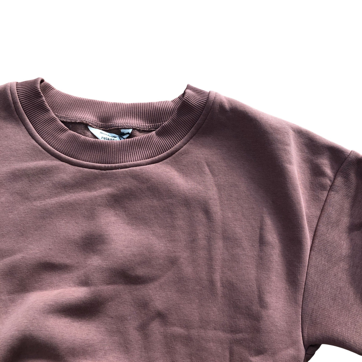 River Island Asymmetric Taupe Relaxed Sweatshirt