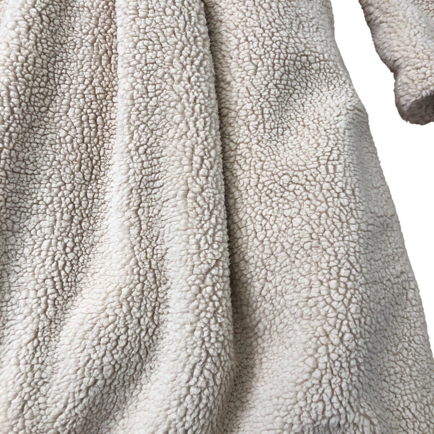 The White Company Beige Robe Size 10 Soft Plush Fabric Cosy Warm Loungewear