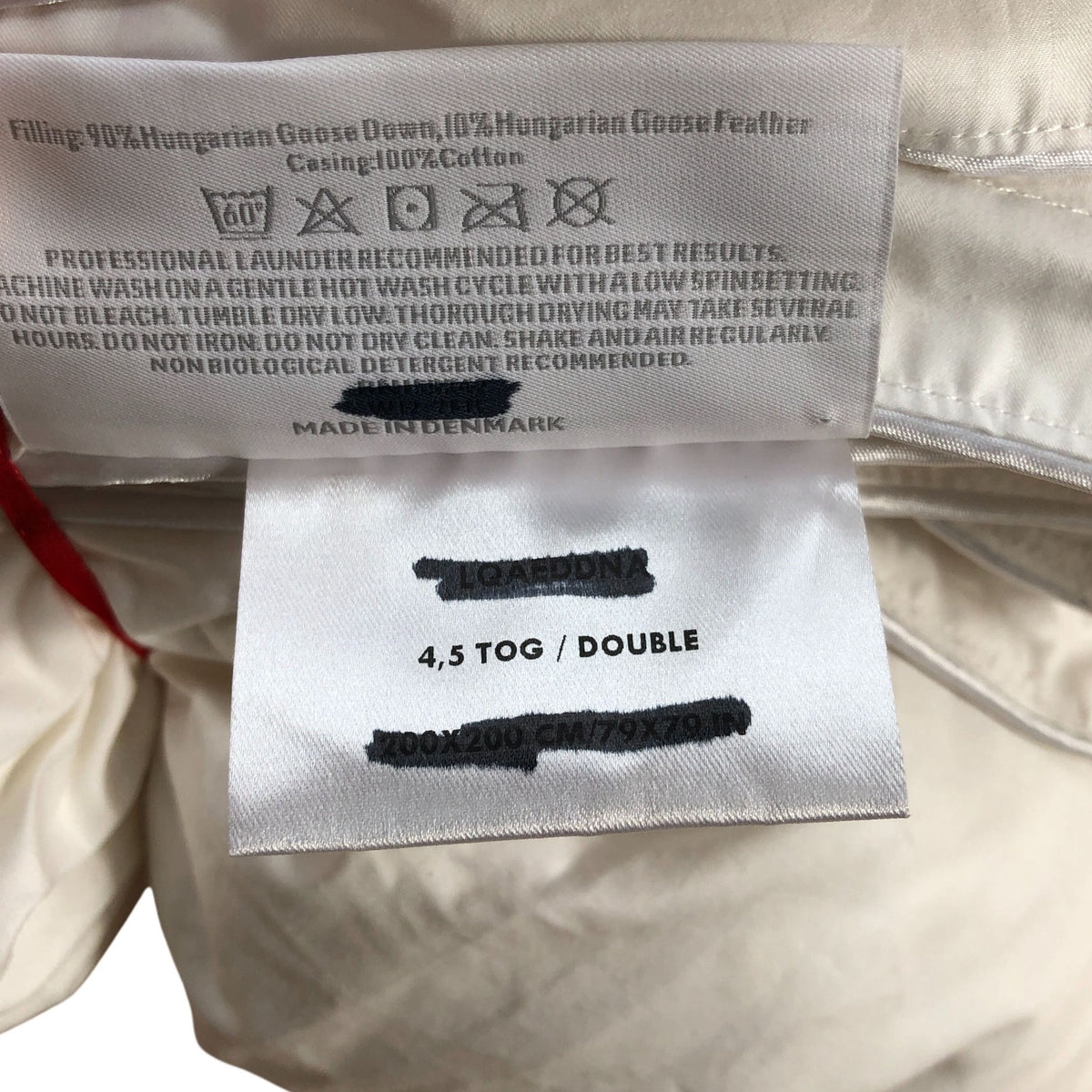 Luxury Hungarian Goose Down Double Duvet 4.5 Tog 200x200cm White