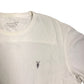 AllSaints Men's White Organic Cotton T-Shirt Size M Regular Fit Casual Top