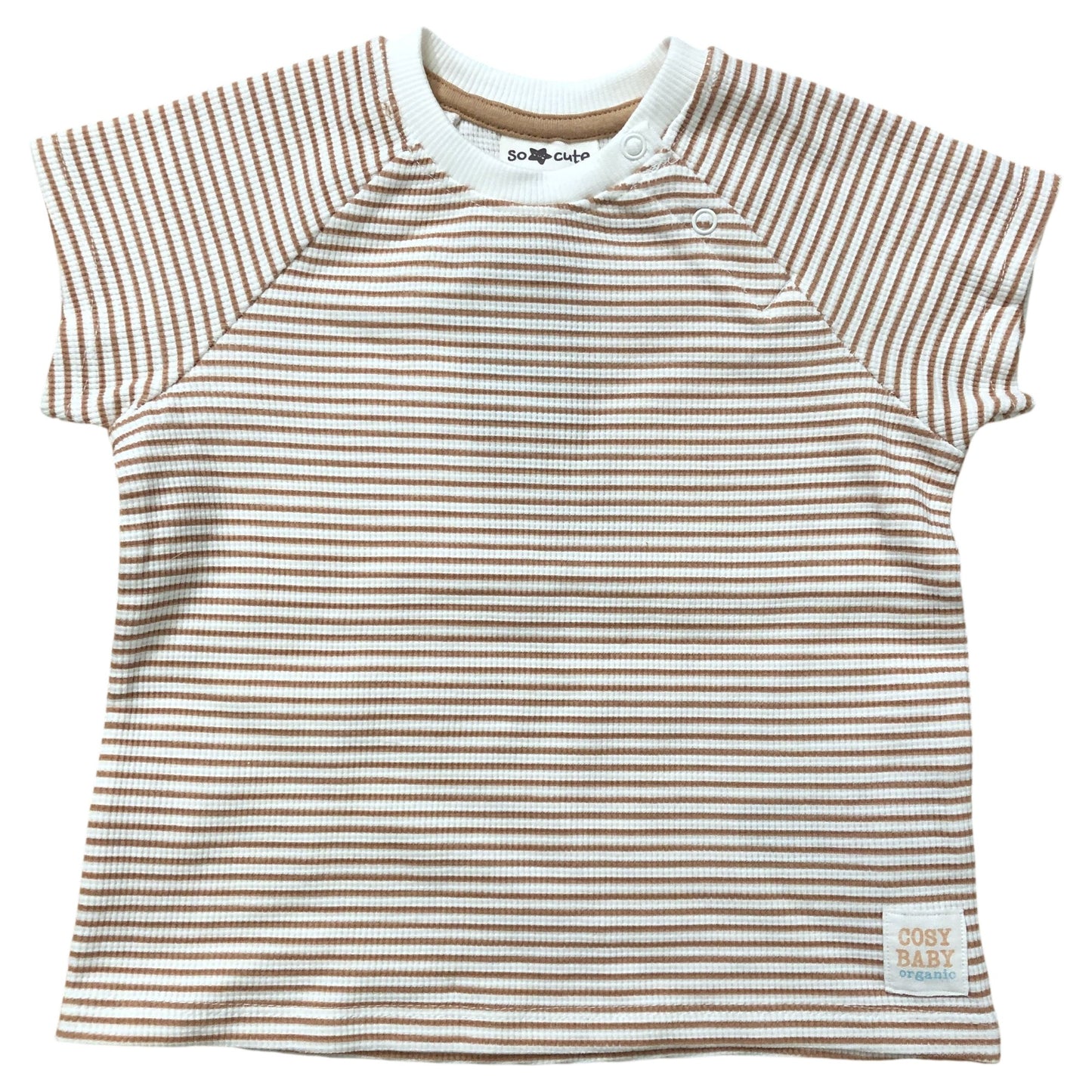 So Cute Organic Cotton Striped T-Shirt 12-18 Months Baby Top Casual Wear