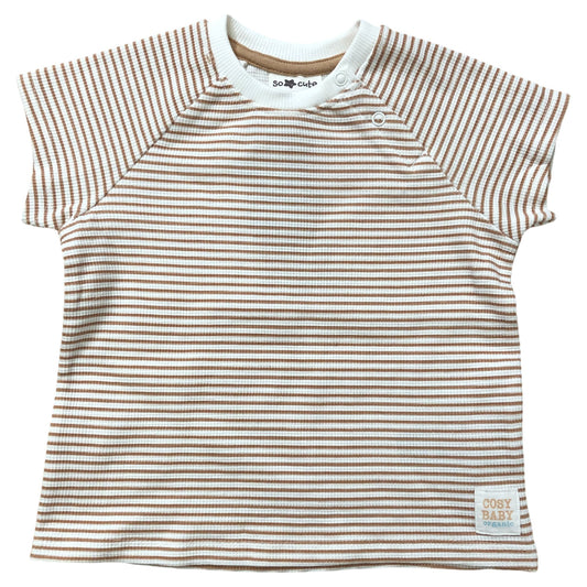 So Cute Organic Cotton Striped T-Shirt 12-18 Months Baby Top Casual Wear