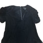 River Island Black Velvet Flared Dress UK8 Women's Short Sleeve
