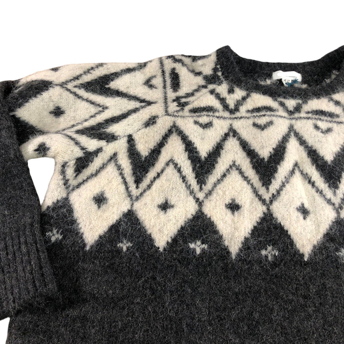 Black Fairisle Jumper UK24 Women's