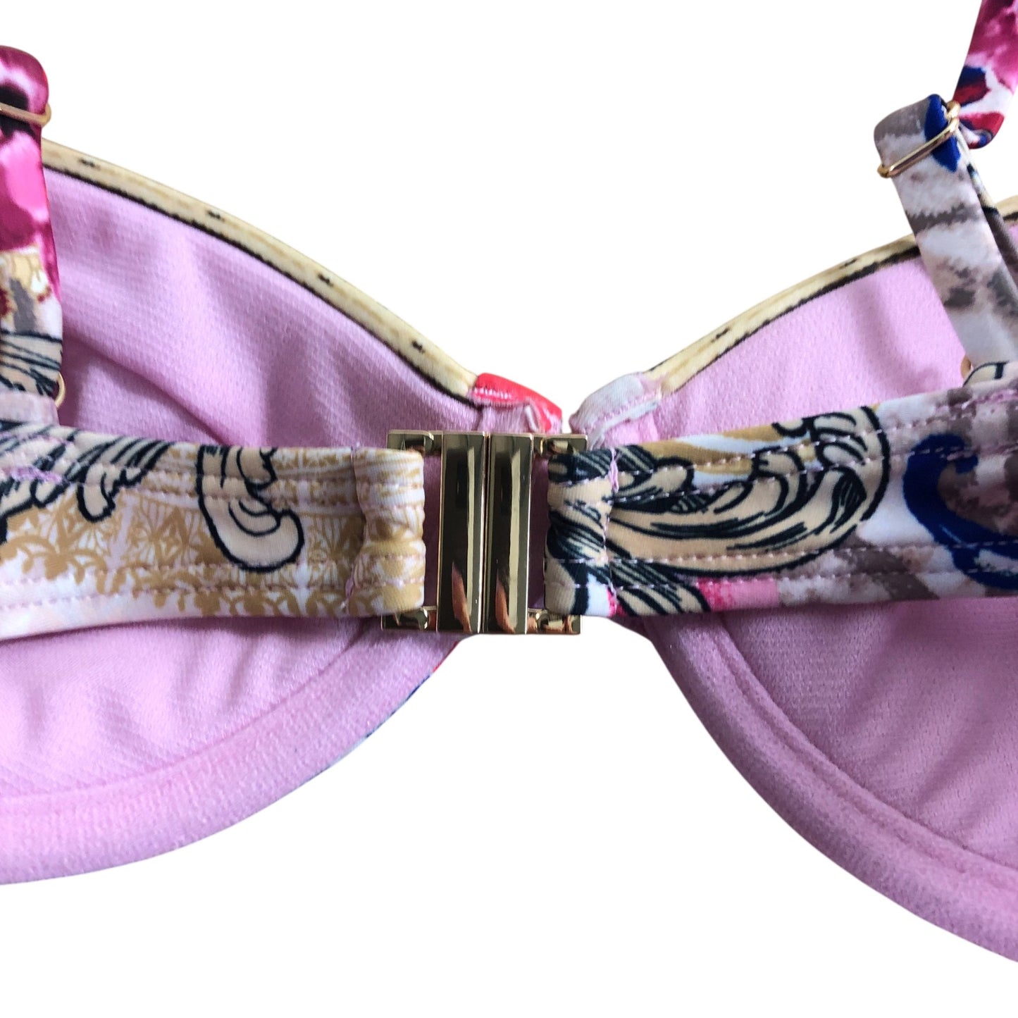 River Island Floral Print Bra UK8 Women's Padded Pink