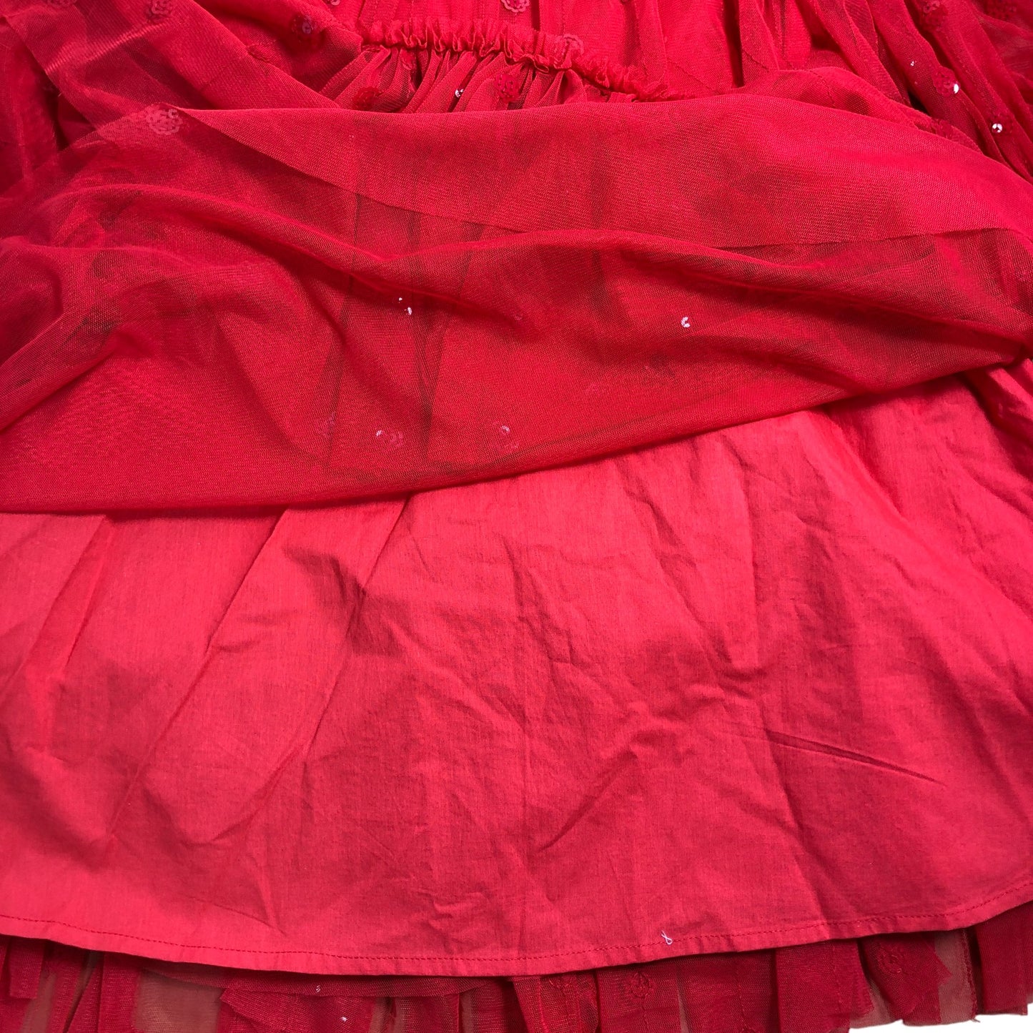 Angel & Rocket Girls Red Dress 6 Years 116cm Long Sleeve Ruffle Party Dress