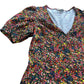 Boden V Neck Floral Mini Jersey Dress - Size 12L