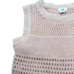 River Island Pink Crochet Knit Jumper UK7-8 Years Girls Sleeveless Top