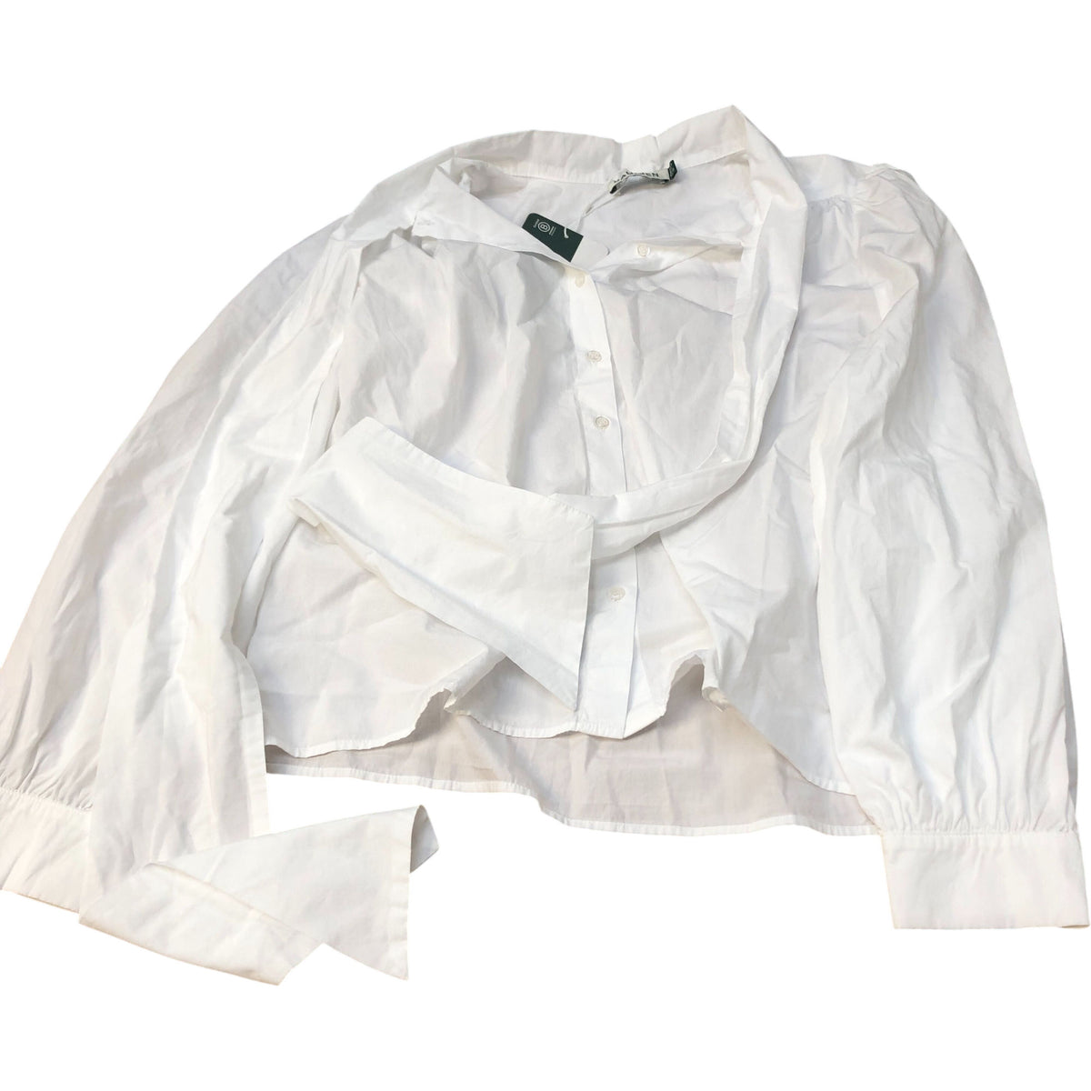 Baukjen Cotton Blouse UK14 Women's White Long Sleeve Organic Casual