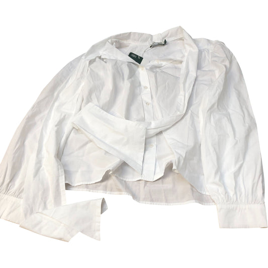 Baukjen Cotton Blouse UK14 Women's White Long Sleeve Organic Casual