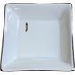 Jewellery Storage Trinket Dish Square White Gold Letter 'I'