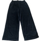 Kids Wide Leg Black Velvet Trousers 9 Years
