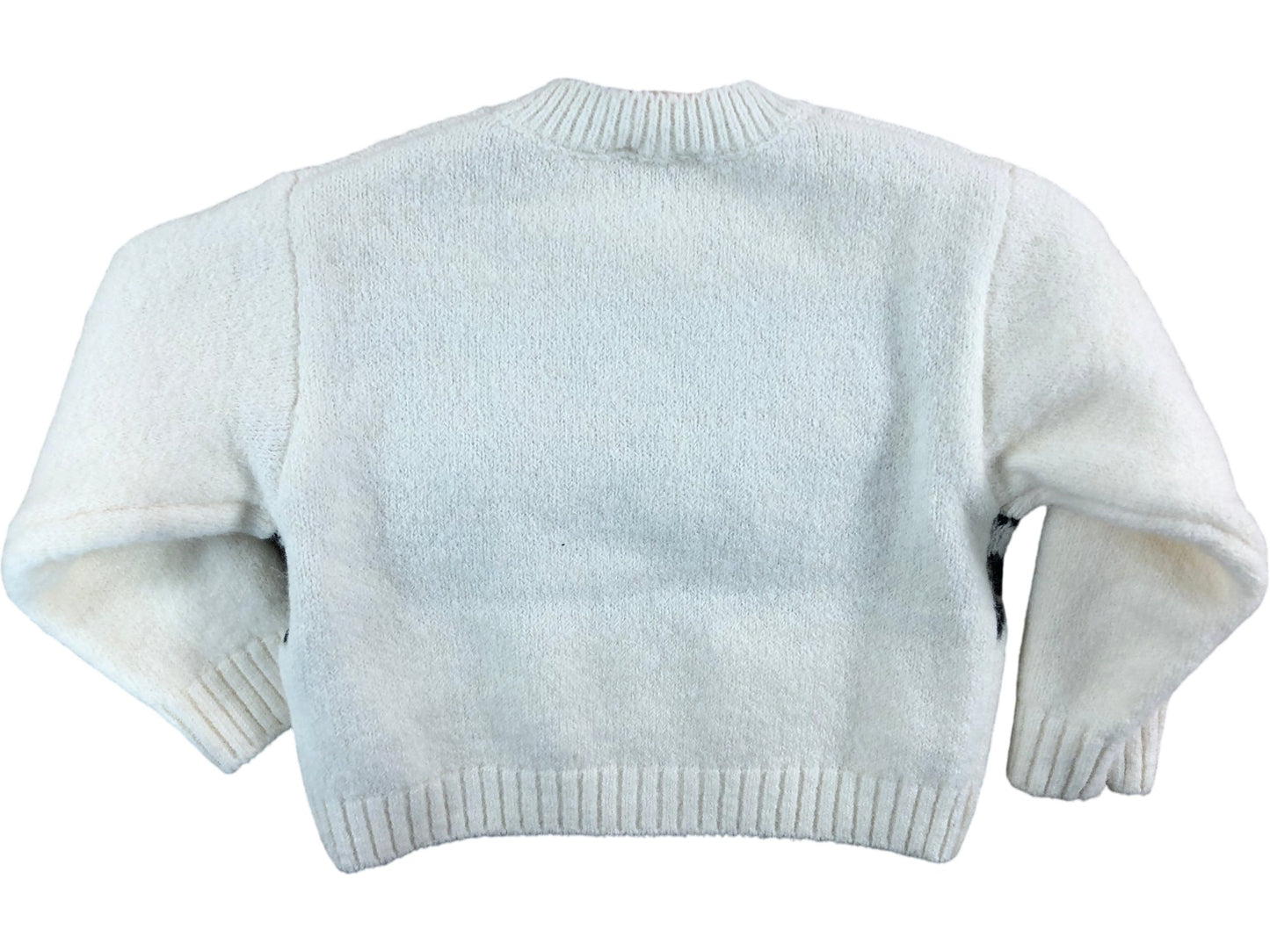 RIVER ISLAND Girls Cream Patterned Sweater Size 12-18 Months Soft Knit