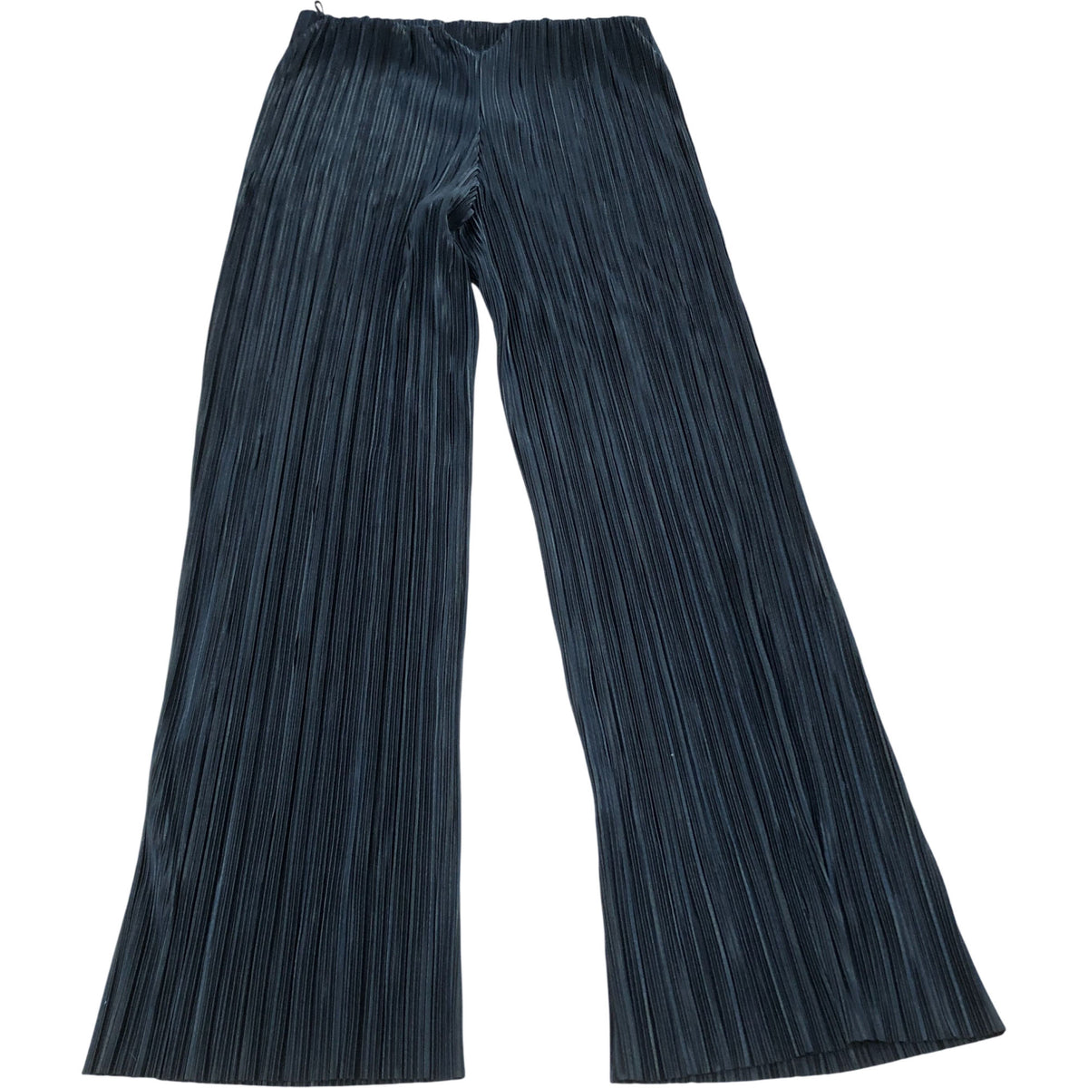 River Island Pleated Trousers Women's Black Wide Leg Style Polyester