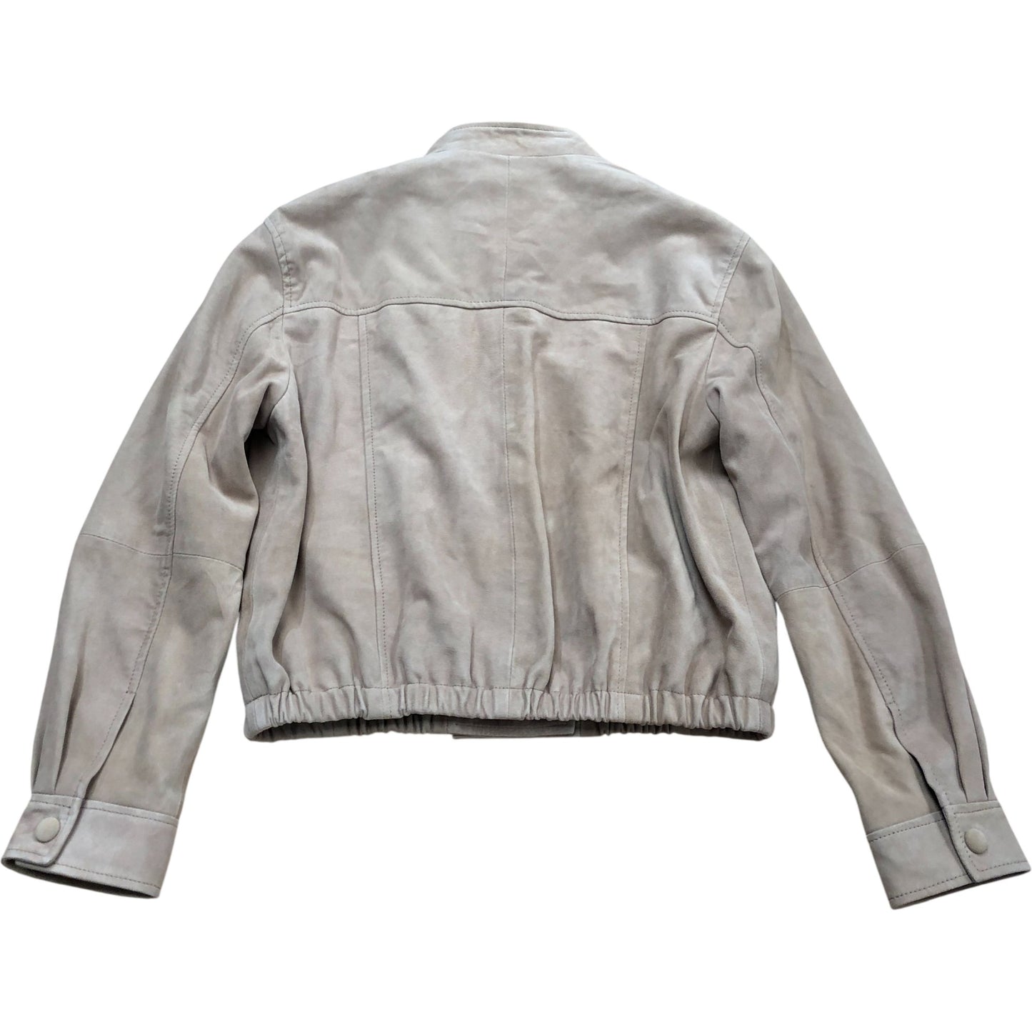 Suede Cropped Pilot Bomber Jacket - Size XS