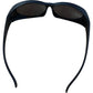 Face Shadow Fit Over Glasses Sunglasses UV Protection Black Design