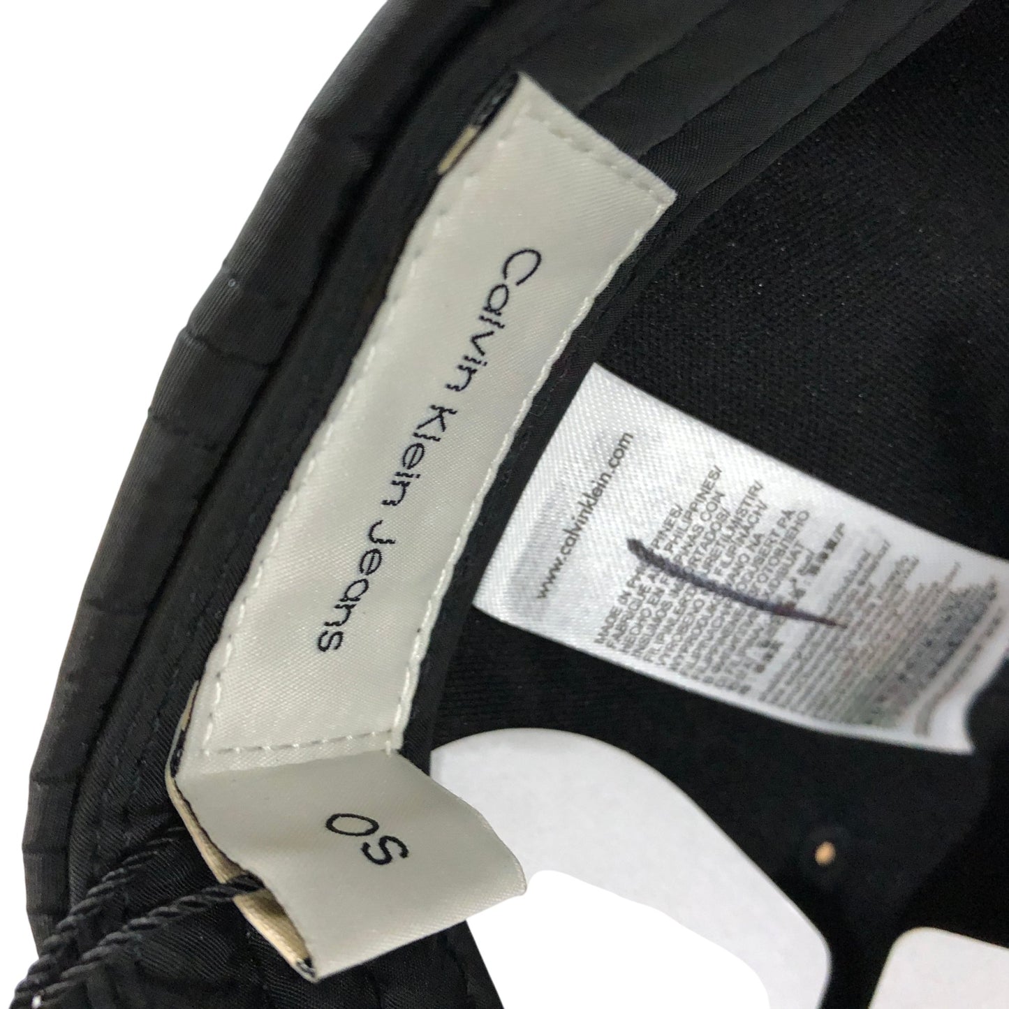 Calvin Klein Jeans 6 Panel Monologo Patch Cap OS Men's Black Hat