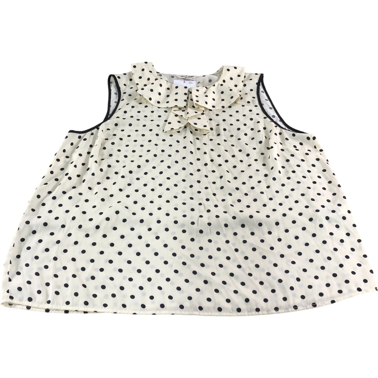 Love & Roses Polka Dot Blouse UK18 Women's Cream with Bow Detail
