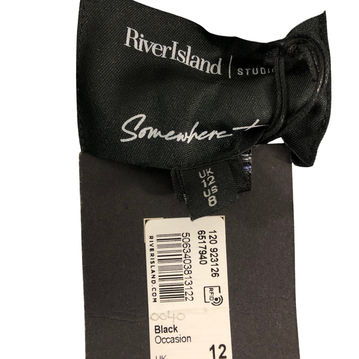 River Island Black Occasion Jacket UK12 Women's Stylish Double Breasted Design