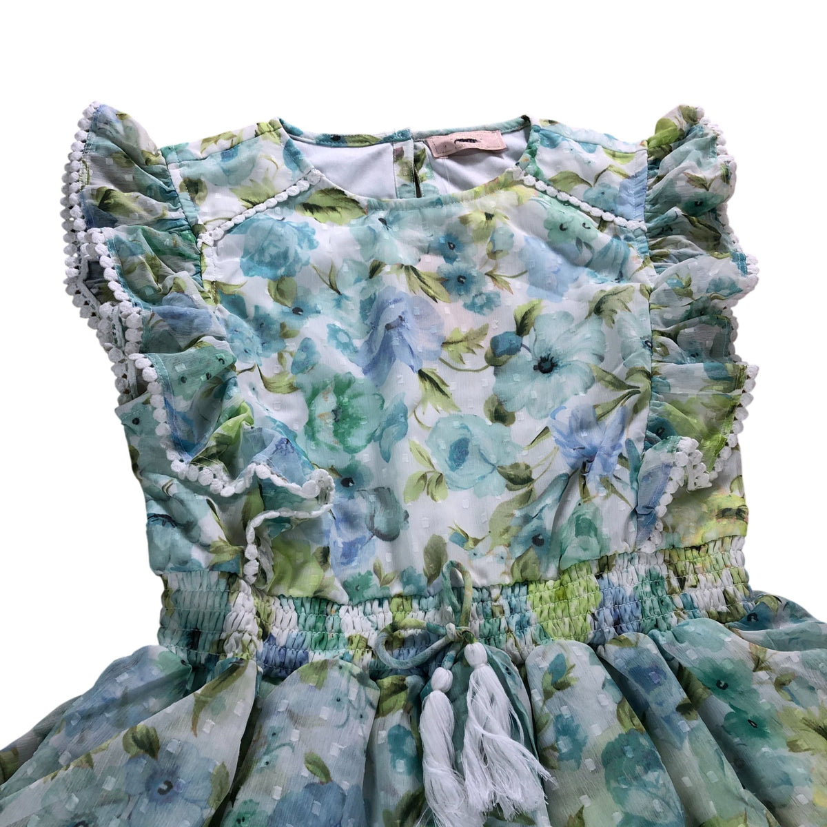 Lipsy London Girls Floral Dress Size 12 Years Multi Layered Green
